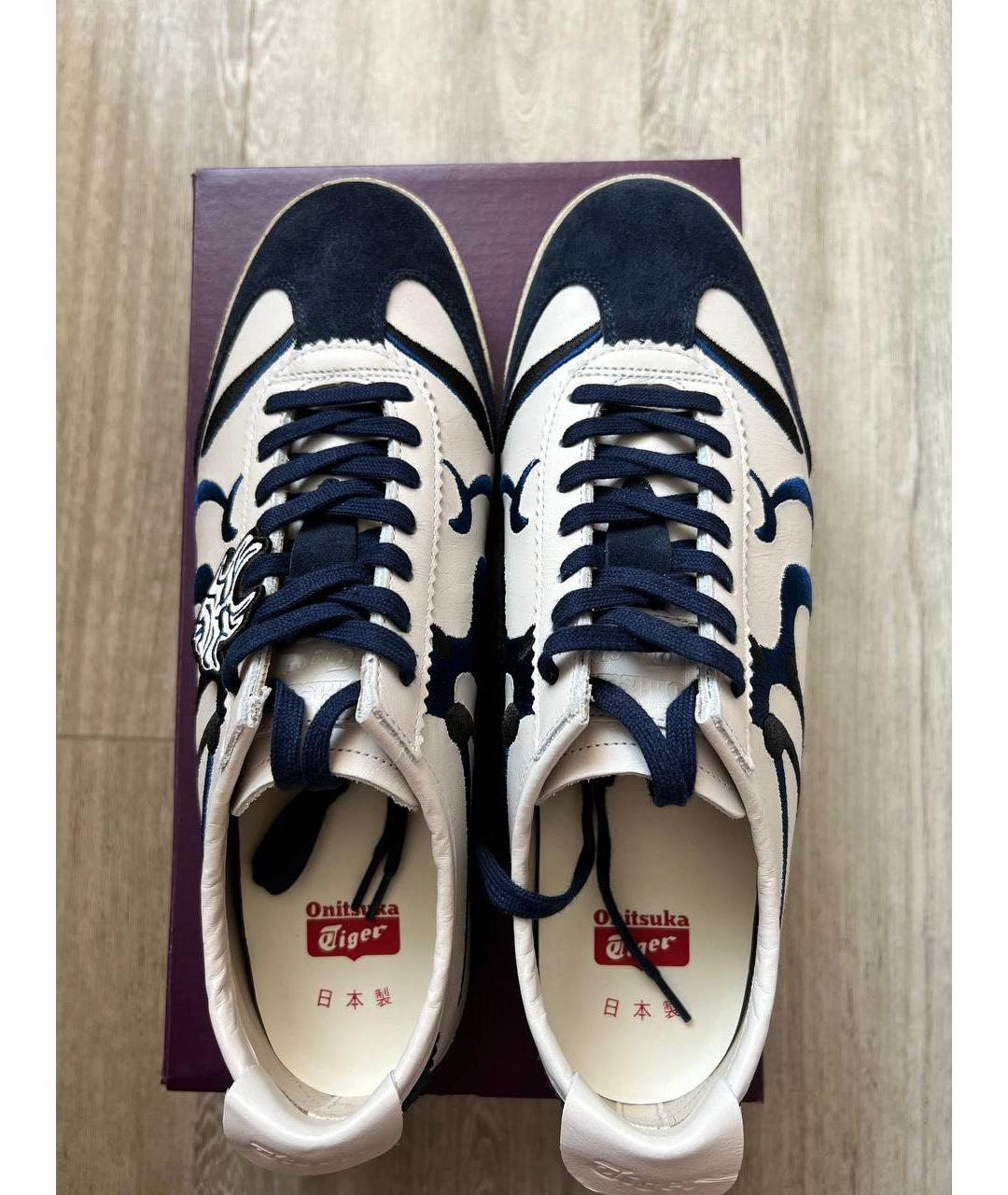 ONITSUKA TIGER Синие кожаные кроссовки, фото 3