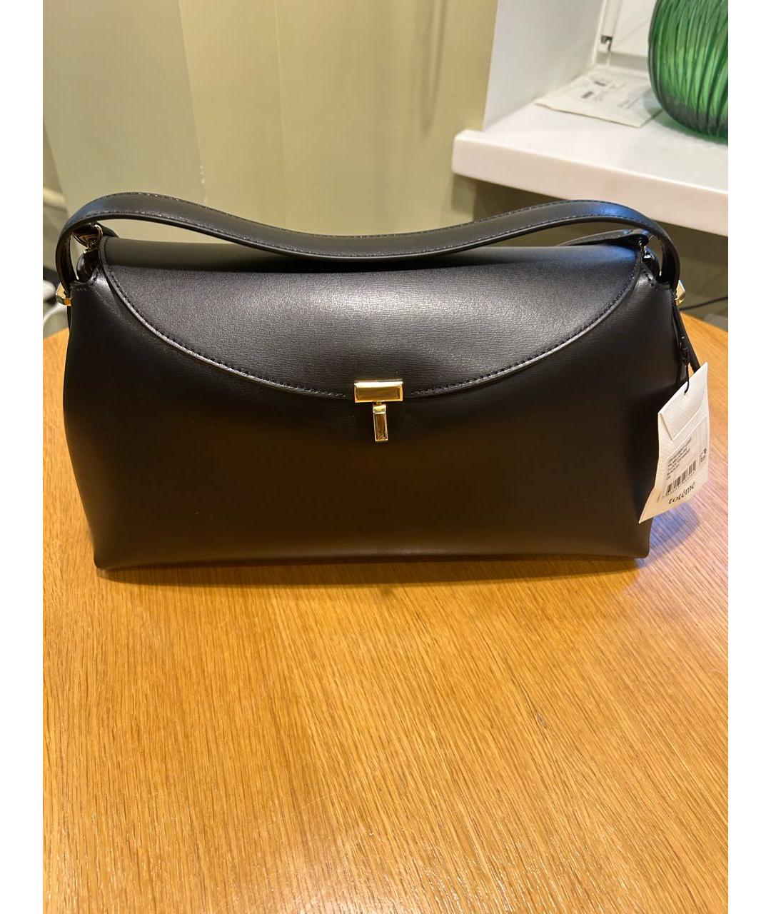 TOTEME Черная кожаная сумка через плечо, фото 5
