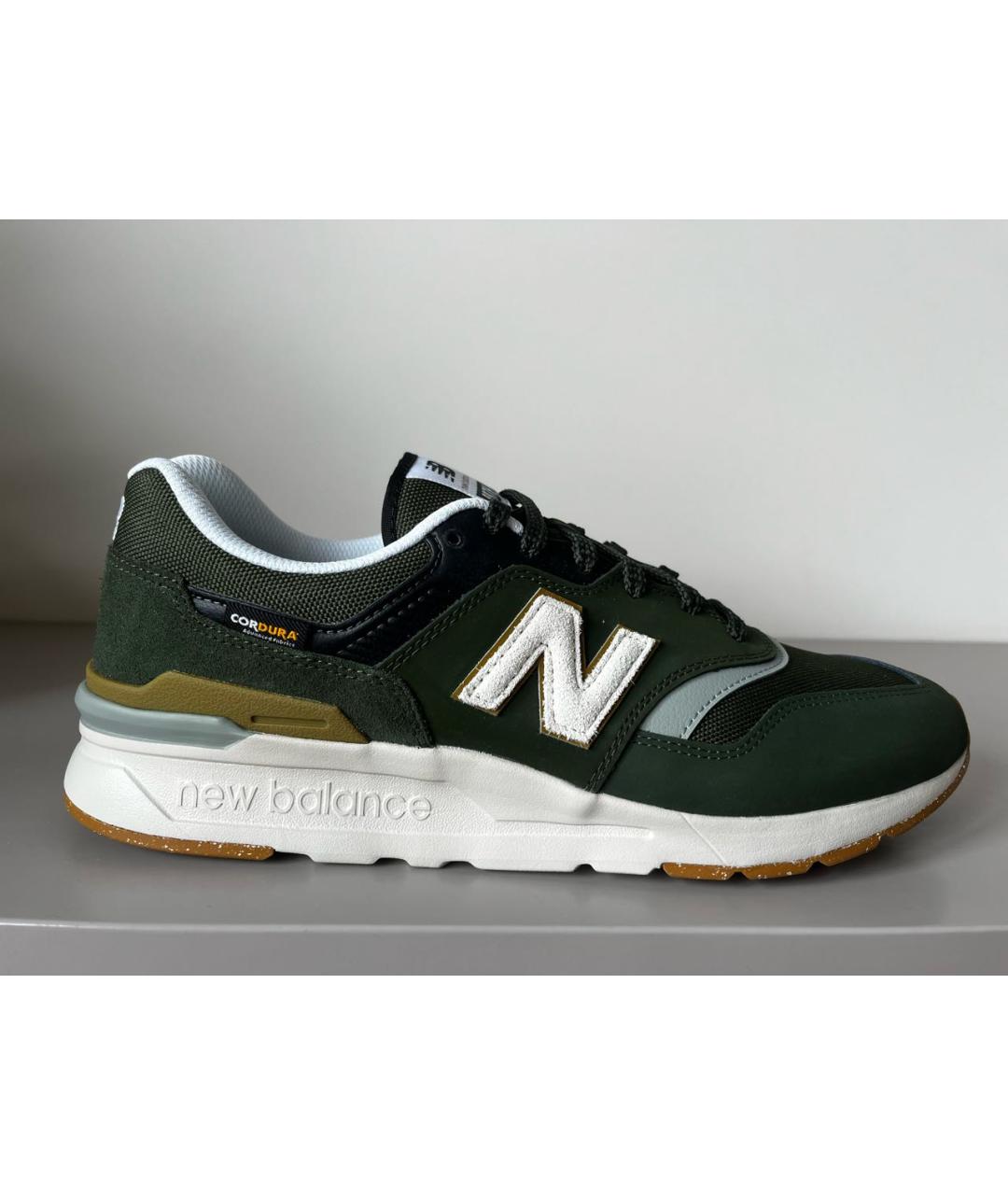 NEW BALANCE Зеленые замшевые низкие кроссовки / кеды, фото 5