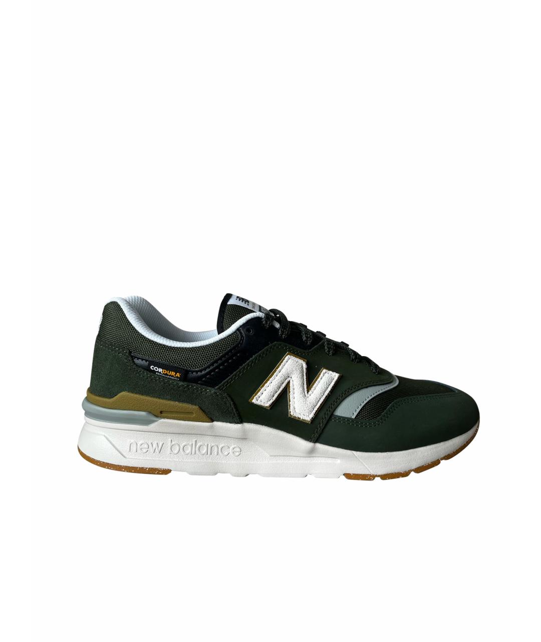 NEW BALANCE Зеленые замшевые низкие кроссовки / кеды, фото 1