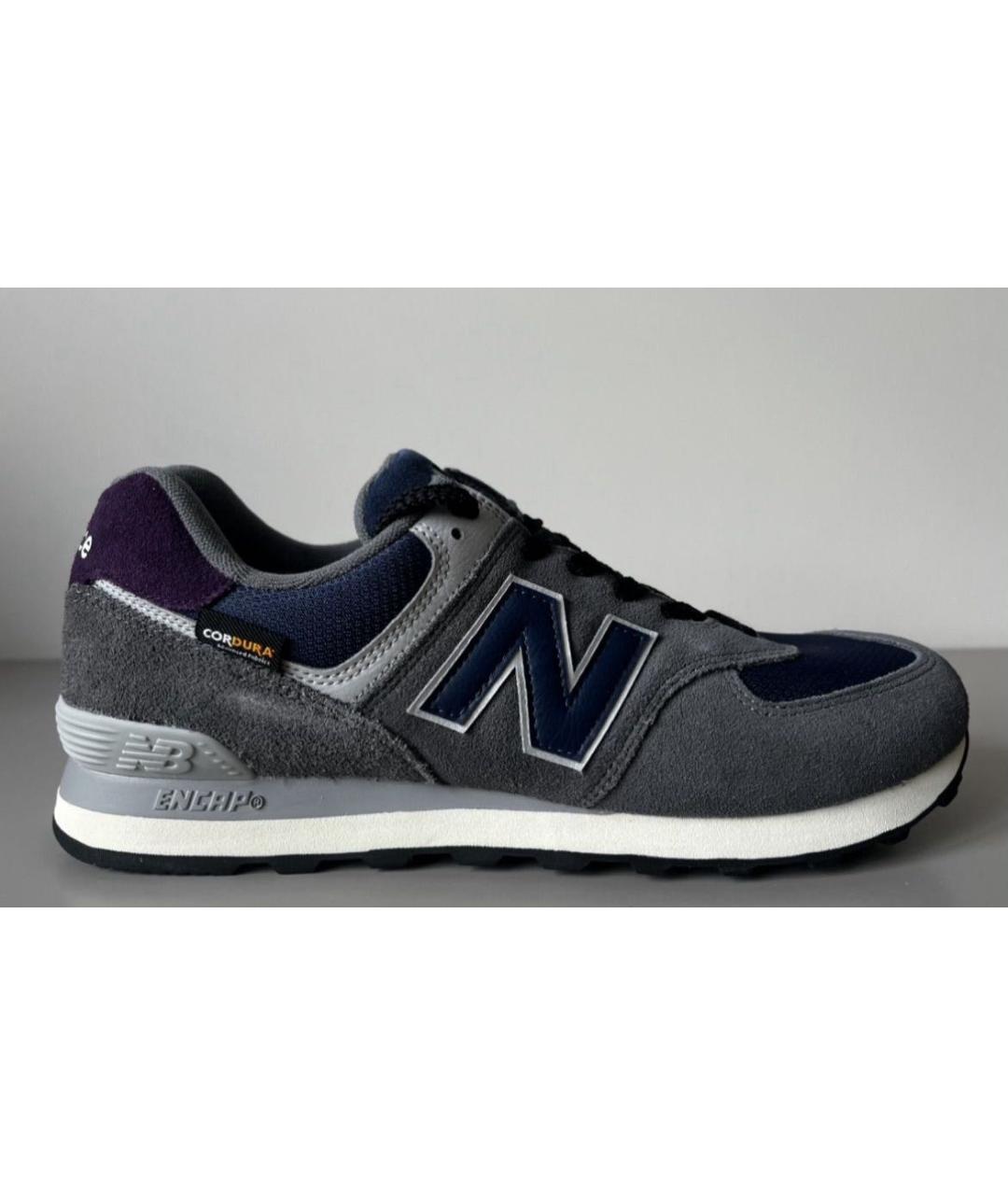 NEW BALANCE Серые замшевые кроссовки, фото 5