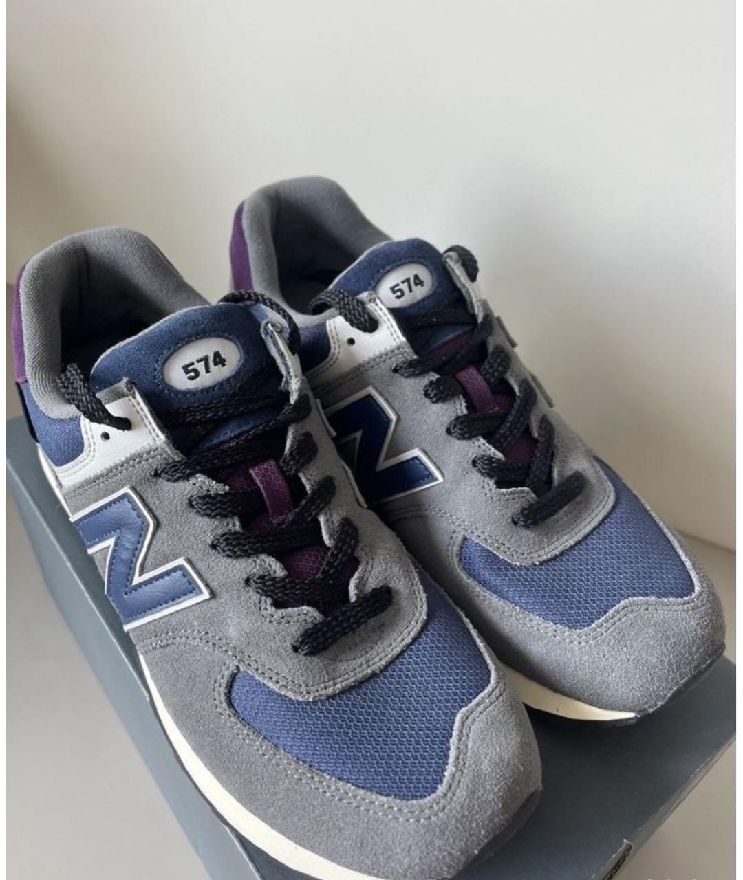 NEW BALANCE Серые замшевые кроссовки, фото 3