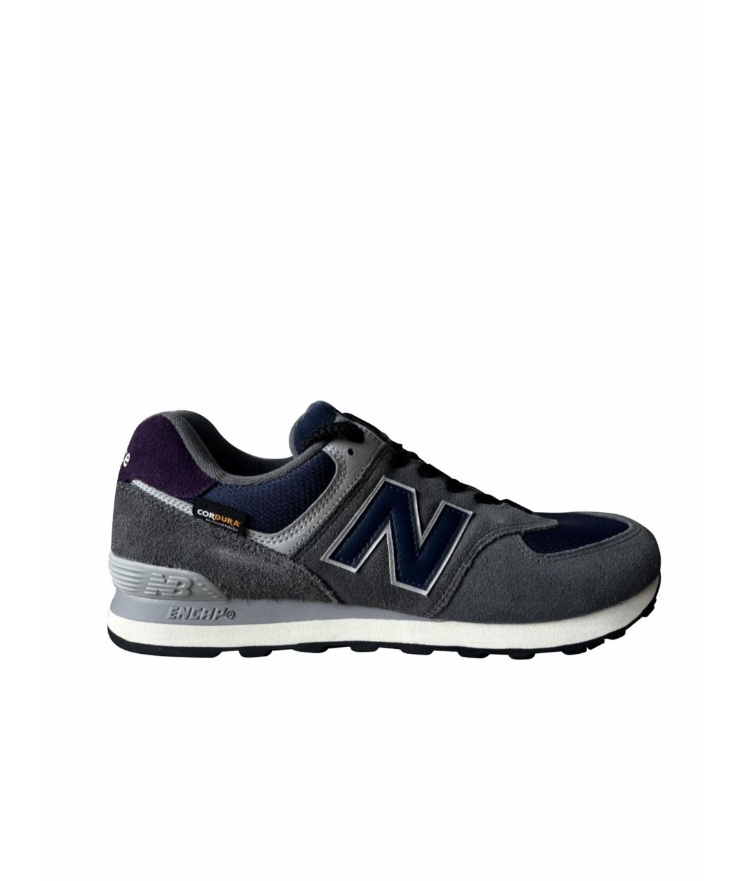 NEW BALANCE Серые замшевые кроссовки, фото 1