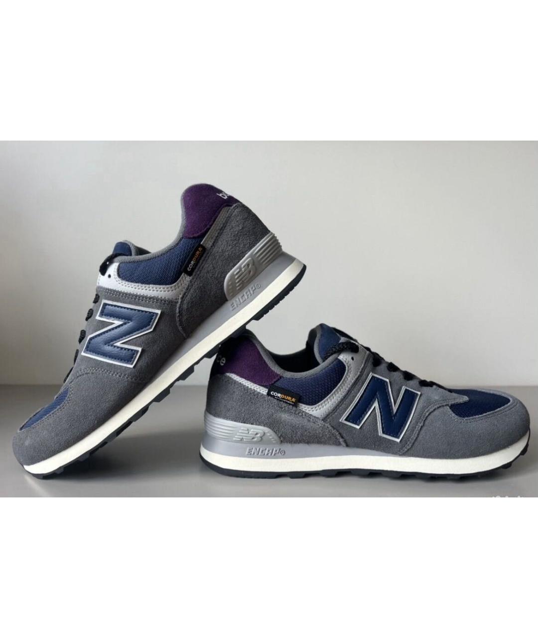 NEW BALANCE Серые замшевые кроссовки, фото 2