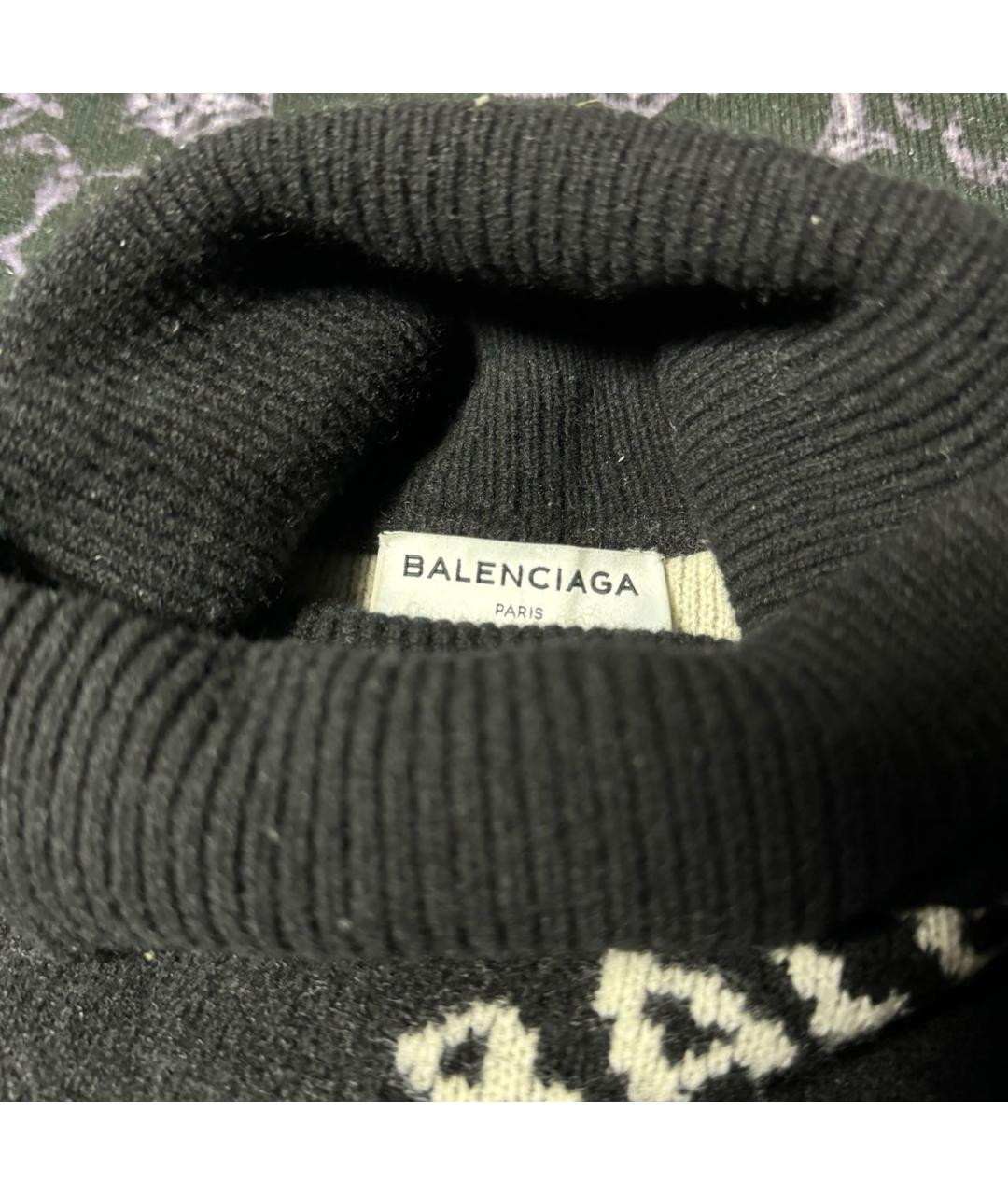 BALENCIAGA Черный шерстяной джемпер / свитер, фото 2