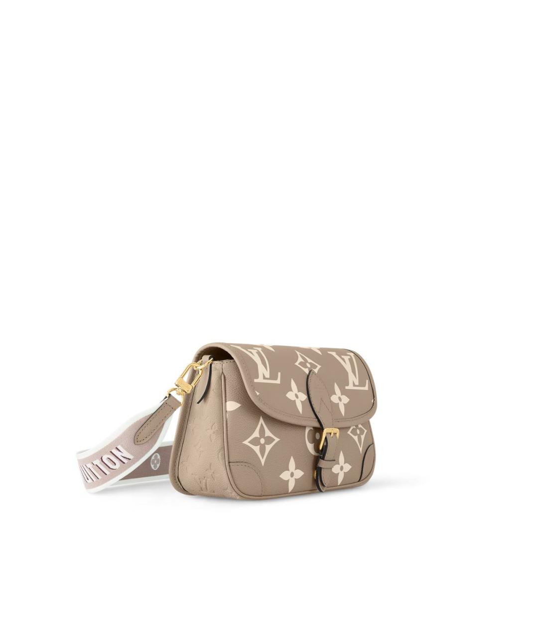 LOUIS VUITTON Бежевая кожаная сумка через плечо, фото 2