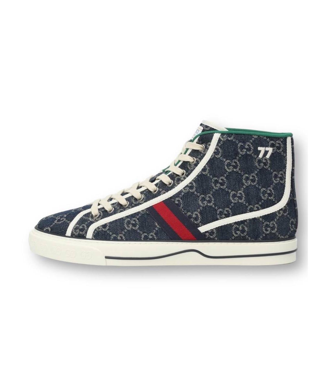 GUCCI Темно-синие высокие кроссовки / кеды, фото 2