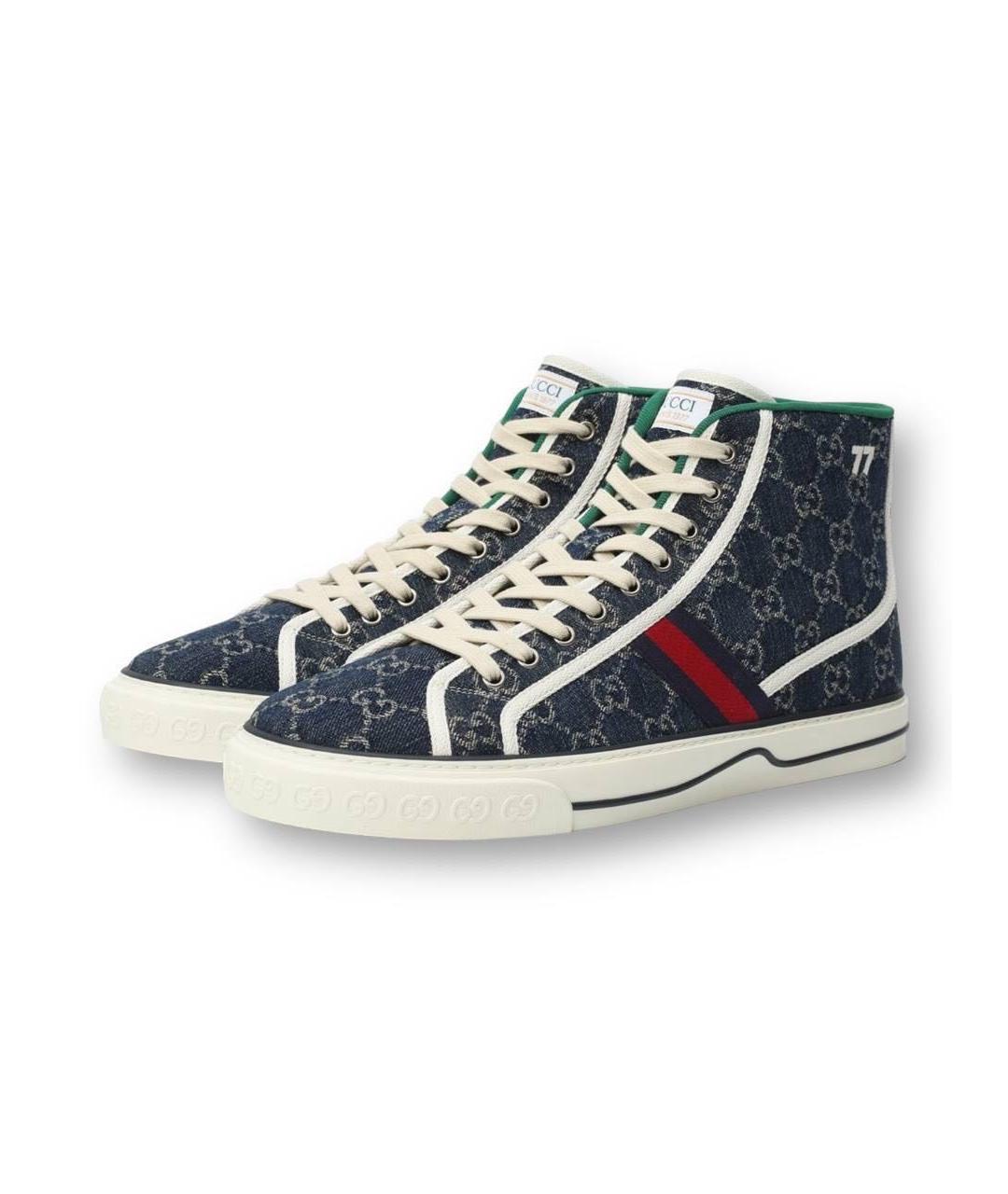 GUCCI Темно-синие высокие кроссовки / кеды, фото 6