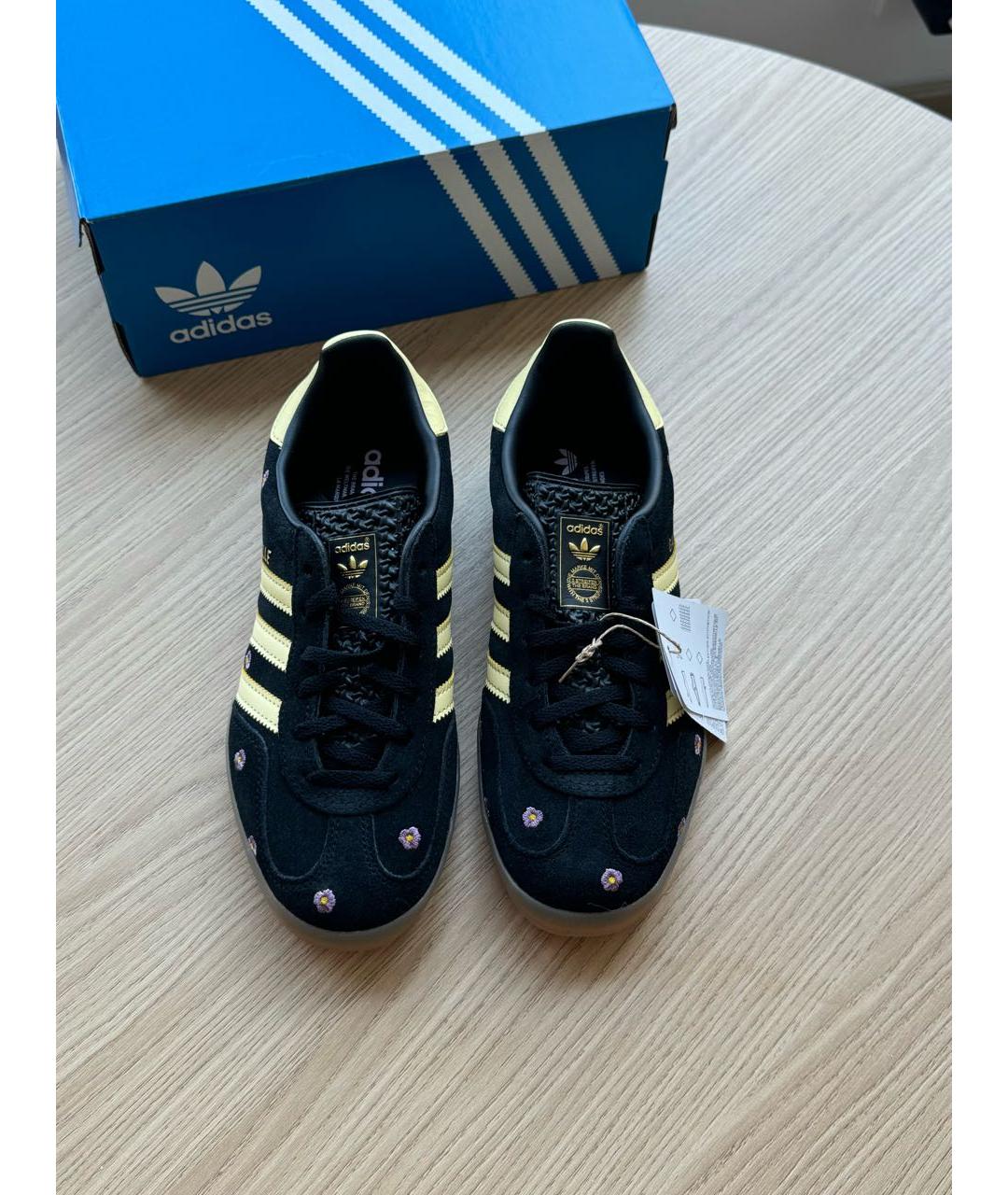 ADIDAS Черные замшевые кеды, фото 2