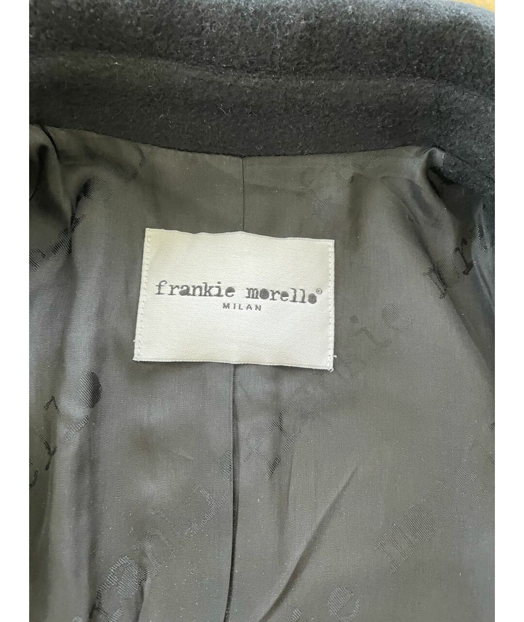 FRANKIE MORELLO Черное шерстяное пальто, фото 4