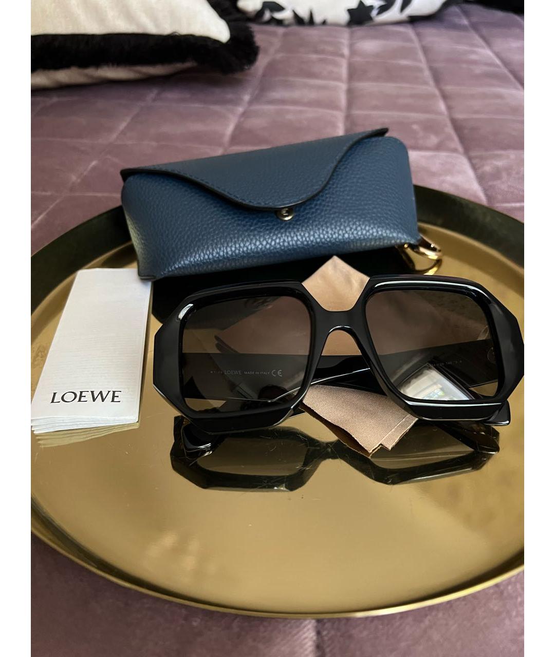 LOEWE Черные пластиковые солнцезащитные очки, фото 4