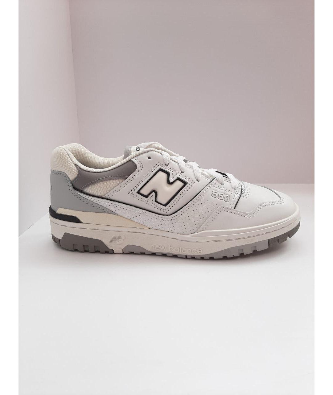 NEW BALANCE Белые кожаные низкие кроссовки / кеды, фото 8