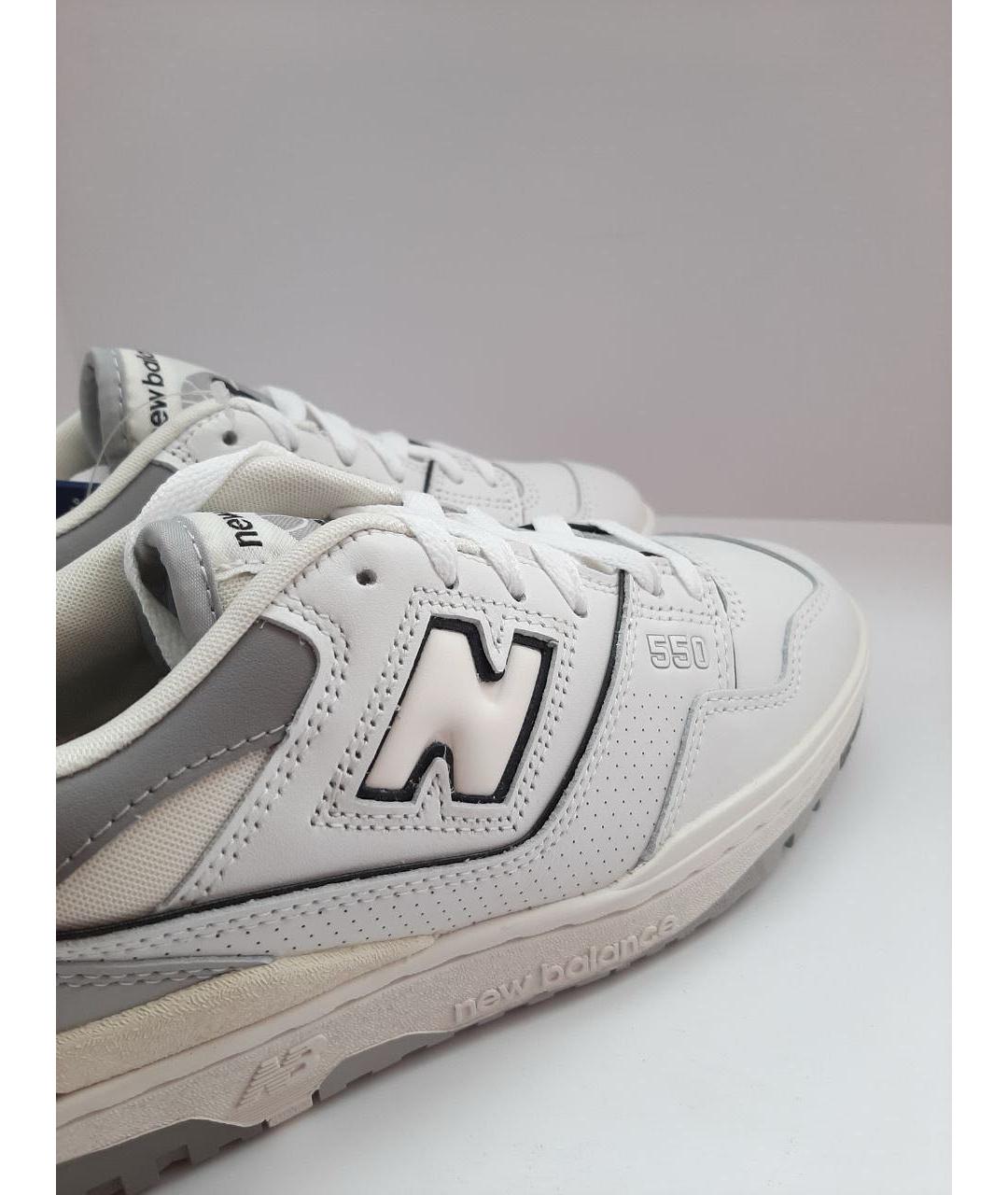 NEW BALANCE Белые кожаные низкие кроссовки / кеды, фото 6