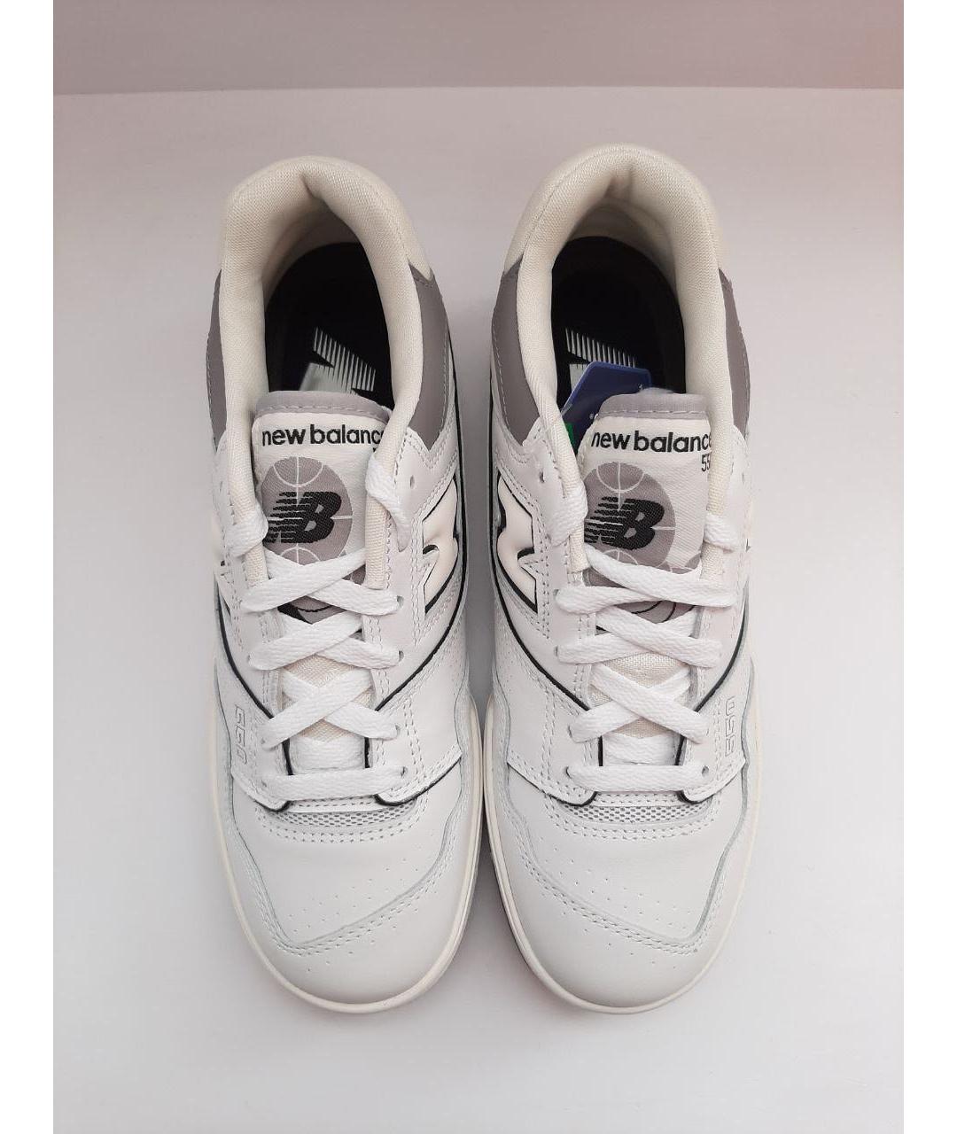 NEW BALANCE Белые кожаные низкие кроссовки / кеды, фото 3