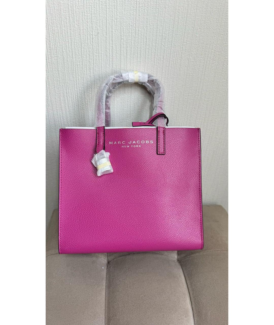 MARC JACOBS Фуксия кожаная сумка с короткими ручками, фото 2