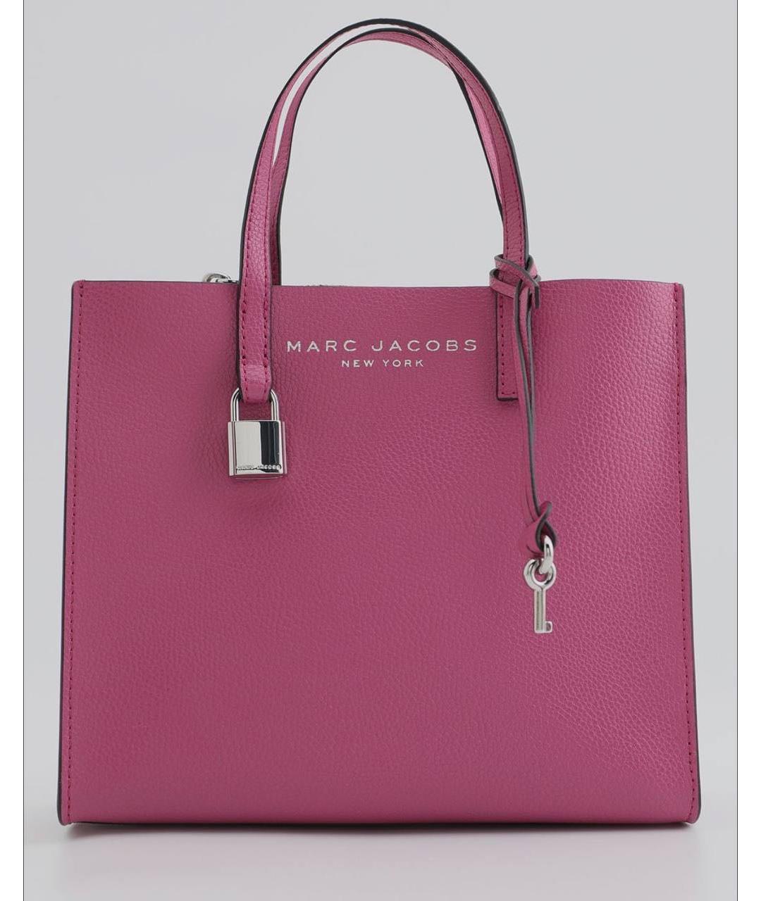 MARC JACOBS Фуксия кожаная сумка с короткими ручками, фото 8