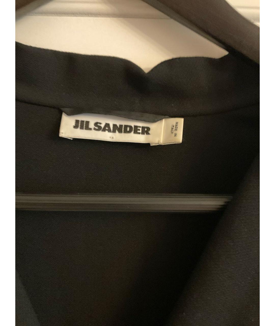 JIL SANDER Черное шерстяное пальто, фото 2