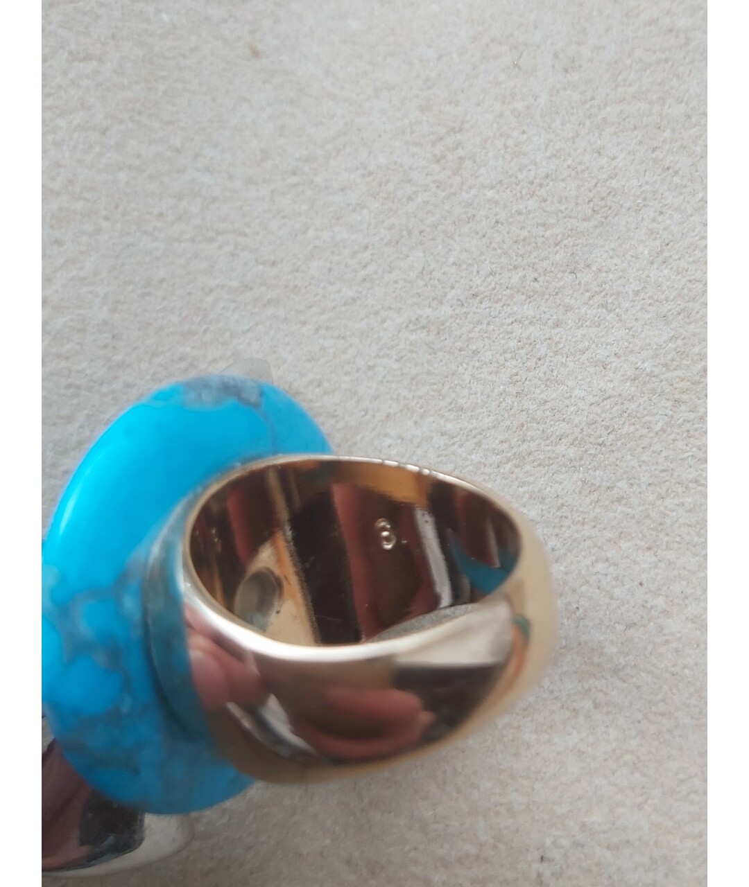 CHRISTIAN DIOR PRE-OWNED Бирюзовое кольцо, фото 3