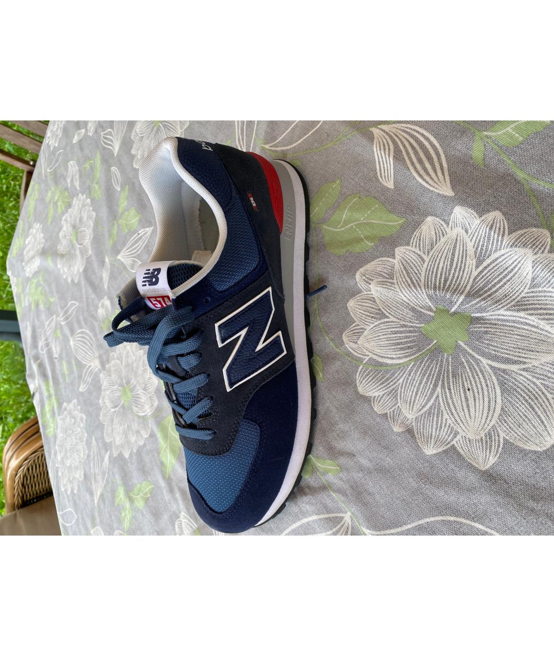 NEW BALANCE Синие замшевые низкие кроссовки / кеды, фото 6