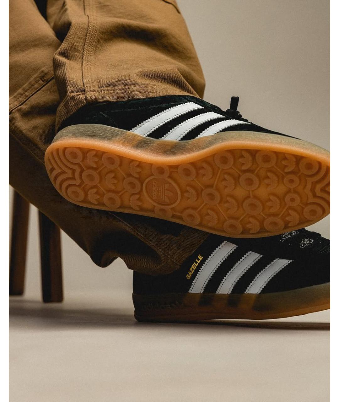 ADIDAS Зеленые кожаные низкие кроссовки / кеды, фото 2