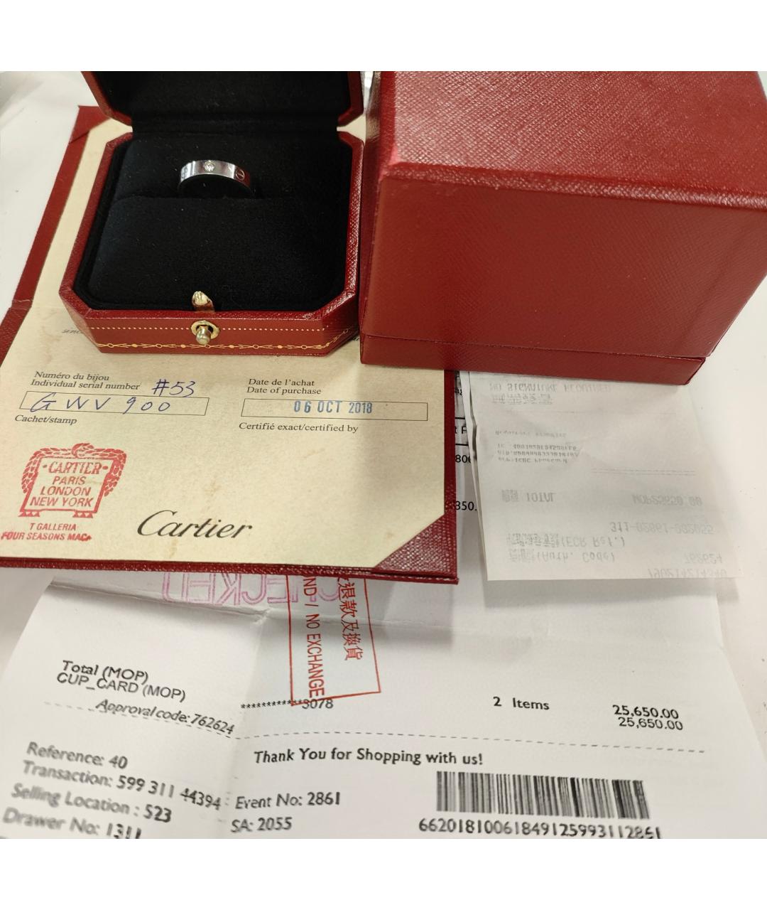 CARTIER Белое кольцо из белого золота, фото 5