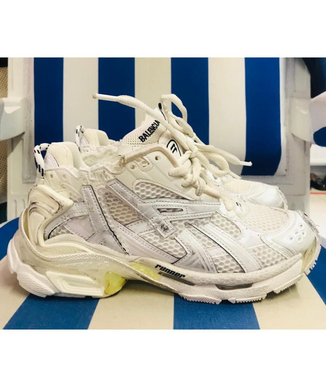 BALENCIAGA Белые синтетические кроссовки, фото 6