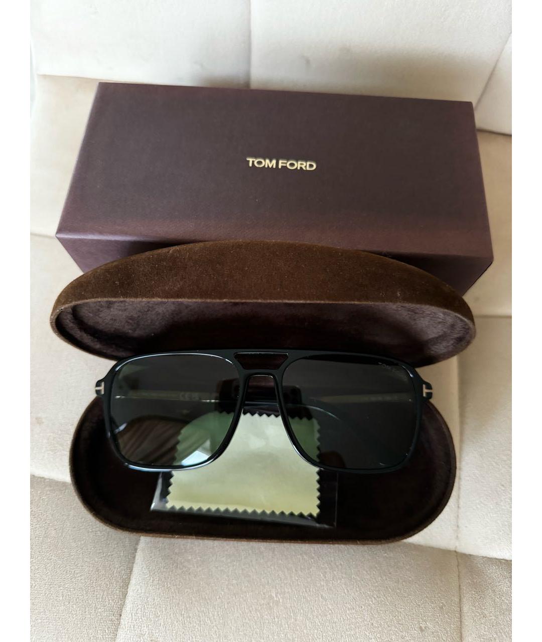 TOM FORD Черные пластиковые солнцезащитные очки, фото 3