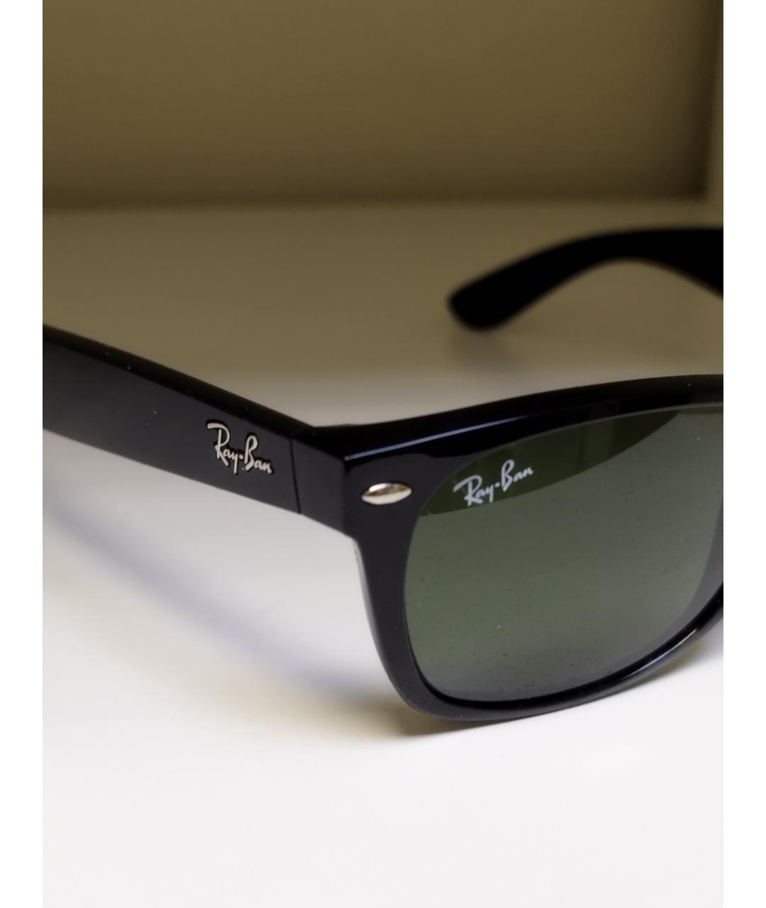 RAY BAN Черные пластиковые солнцезащитные очки, фото 3