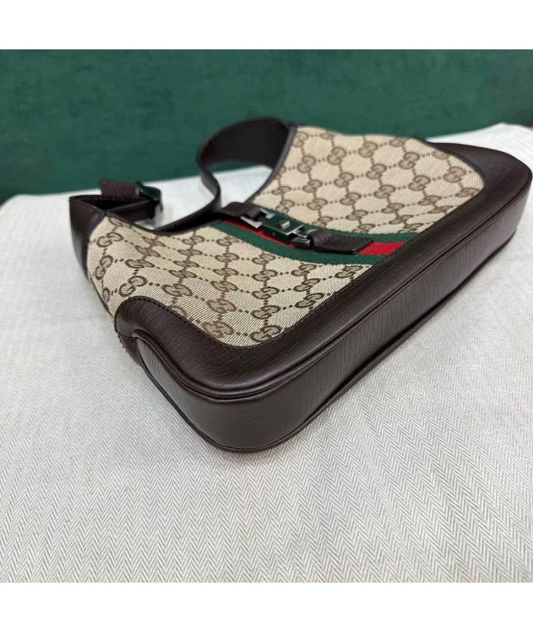 GUCCI Коричневая кожаная сумка тоут, фото 5