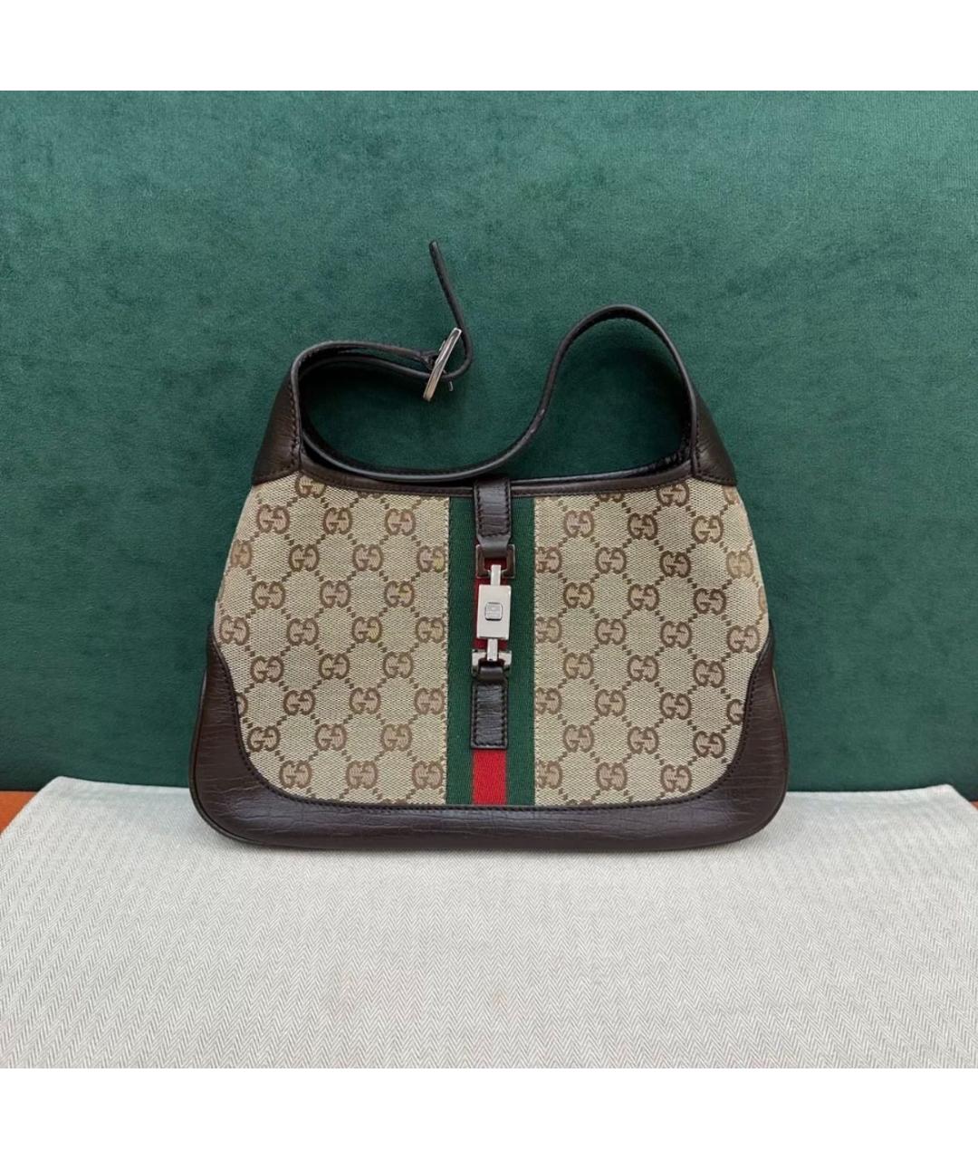 GUCCI Коричневая кожаная сумка тоут, фото 2