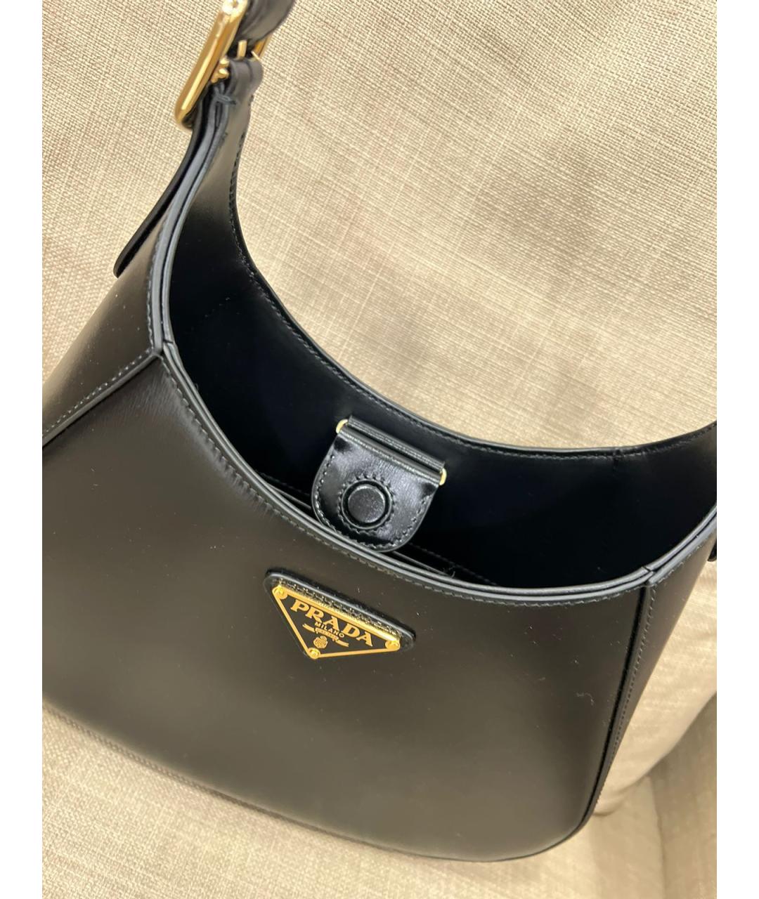 PRADA Черная кожаная сумка через плечо, фото 3