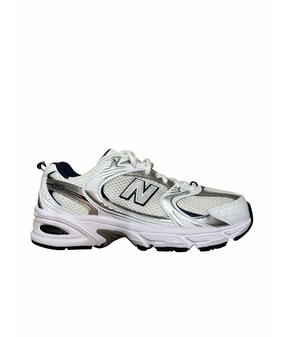 NEW BALANCE Белые текстильные кроссовки, фото 1