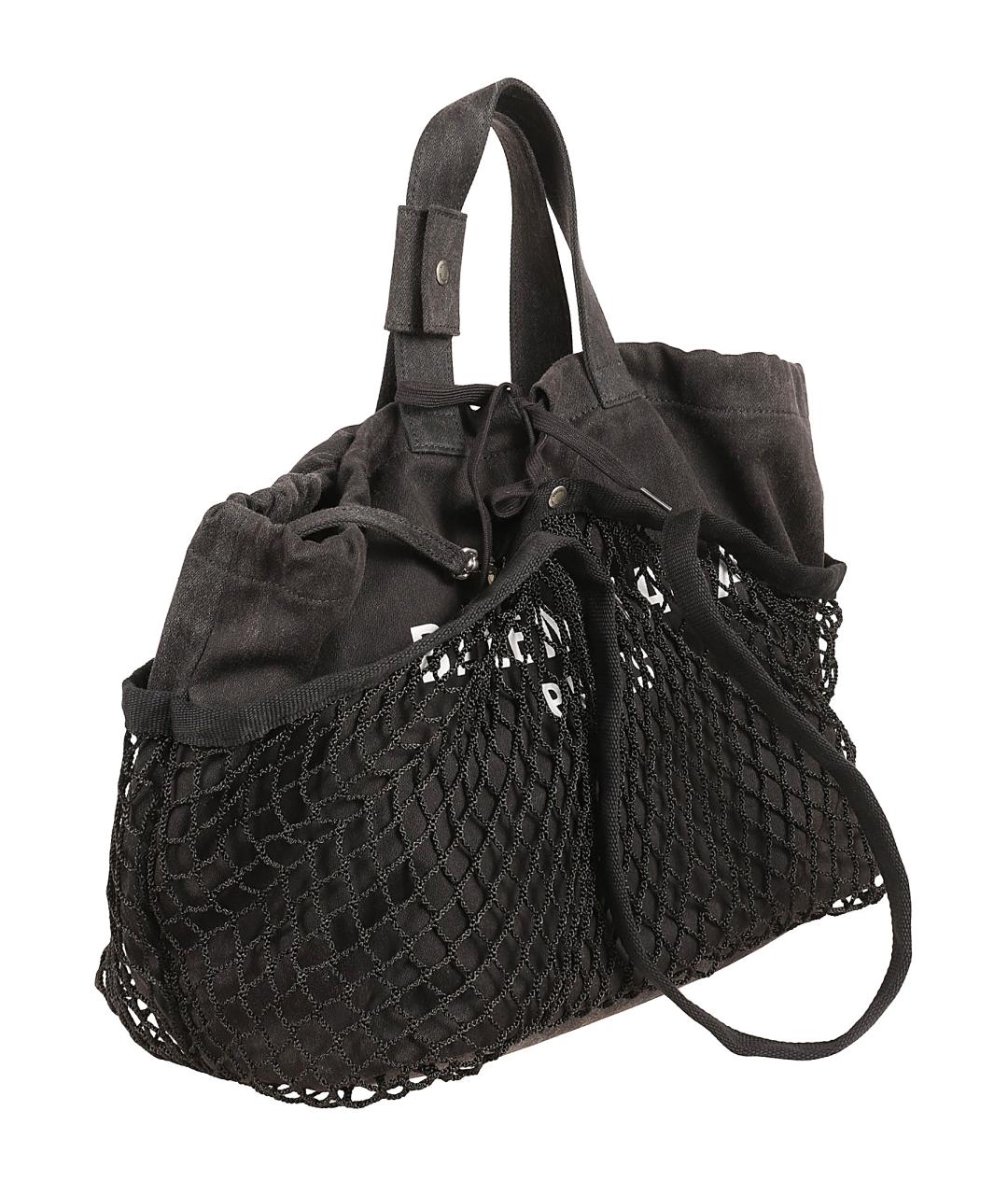 BALENCIAGA Черная хлопковая сумка тоут, фото 3