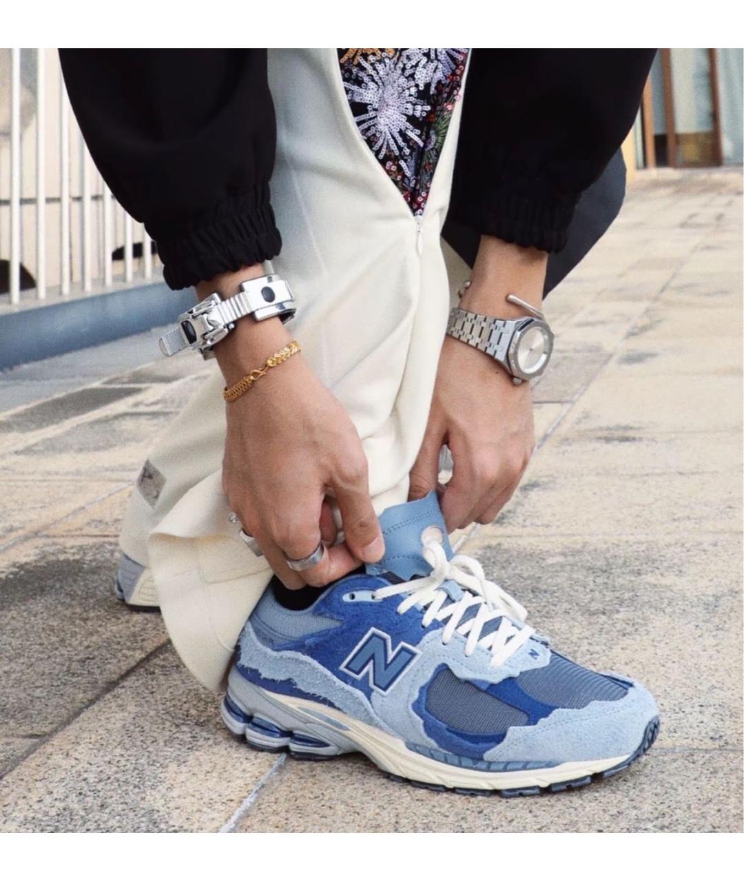 NEW BALANCE Голубые замшевые низкие кроссовки / кеды, фото 5