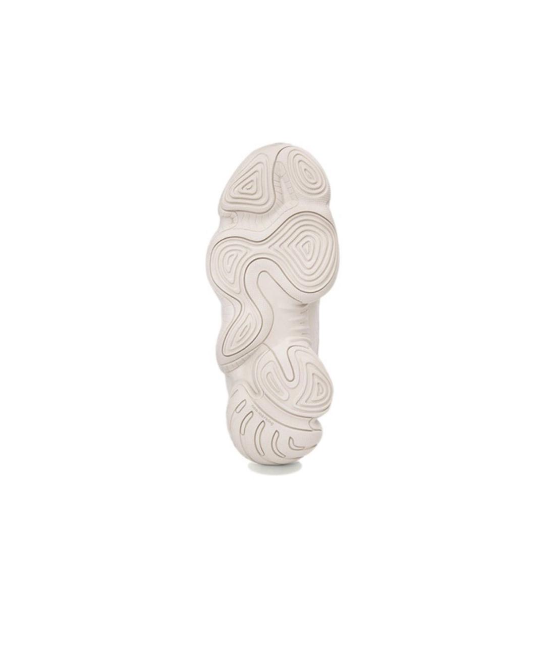 ADIDAS YEEZY Бежевые замшевые низкие кроссовки / кеды, фото 3