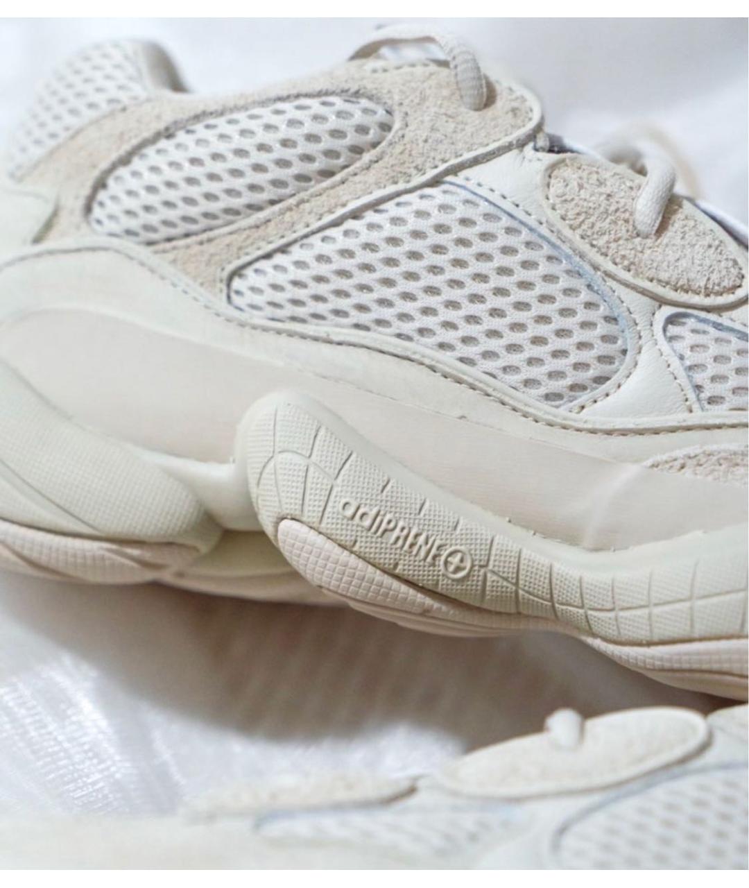 ADIDAS YEEZY Бежевые замшевые низкие кроссовки / кеды, фото 4