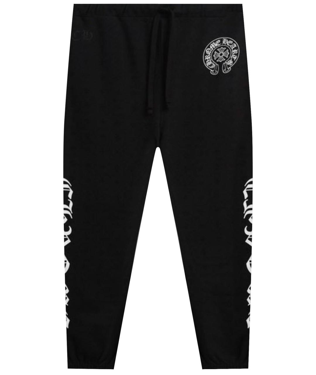 CHROME HEARTS Черные хлопковые повседневные брюки, фото 1