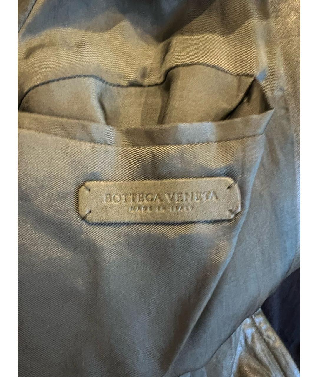 BOTTEGA VENETA Зеленая кожаная куртка, фото 4