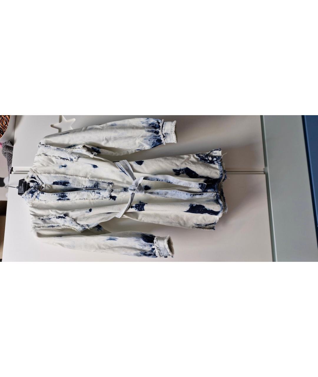 CHRISTIAN DIOR Белое деним повседневное платье, фото 4