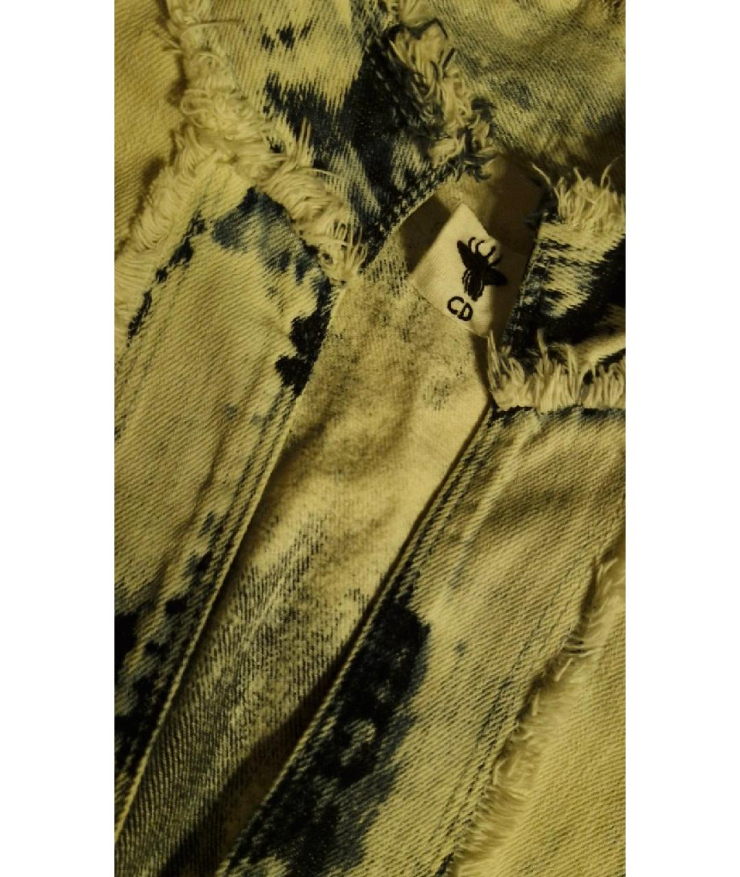 CHRISTIAN DIOR Белое деним повседневное платье, фото 9