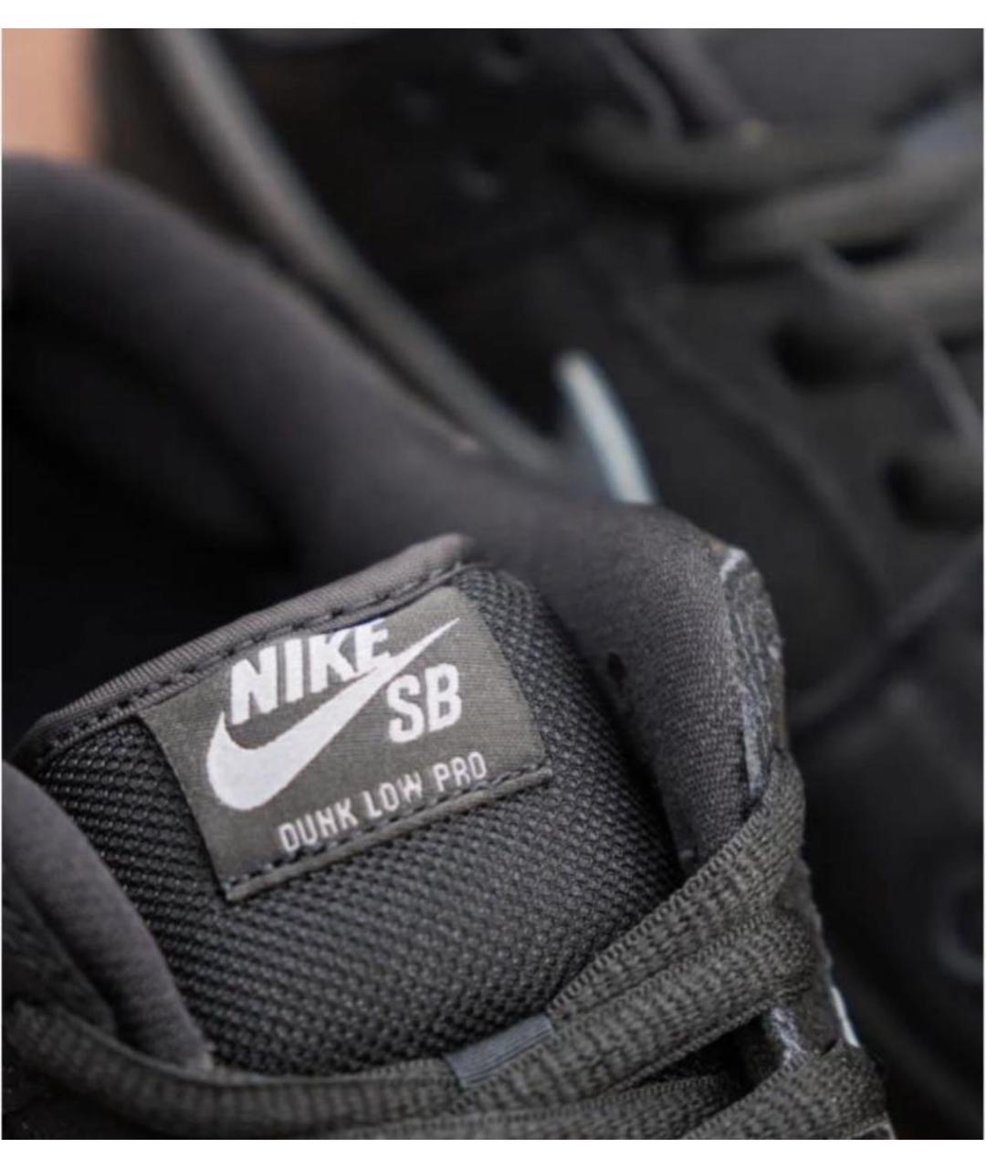 NIKE Черные замшевые низкие кроссовки / кеды, фото 7
