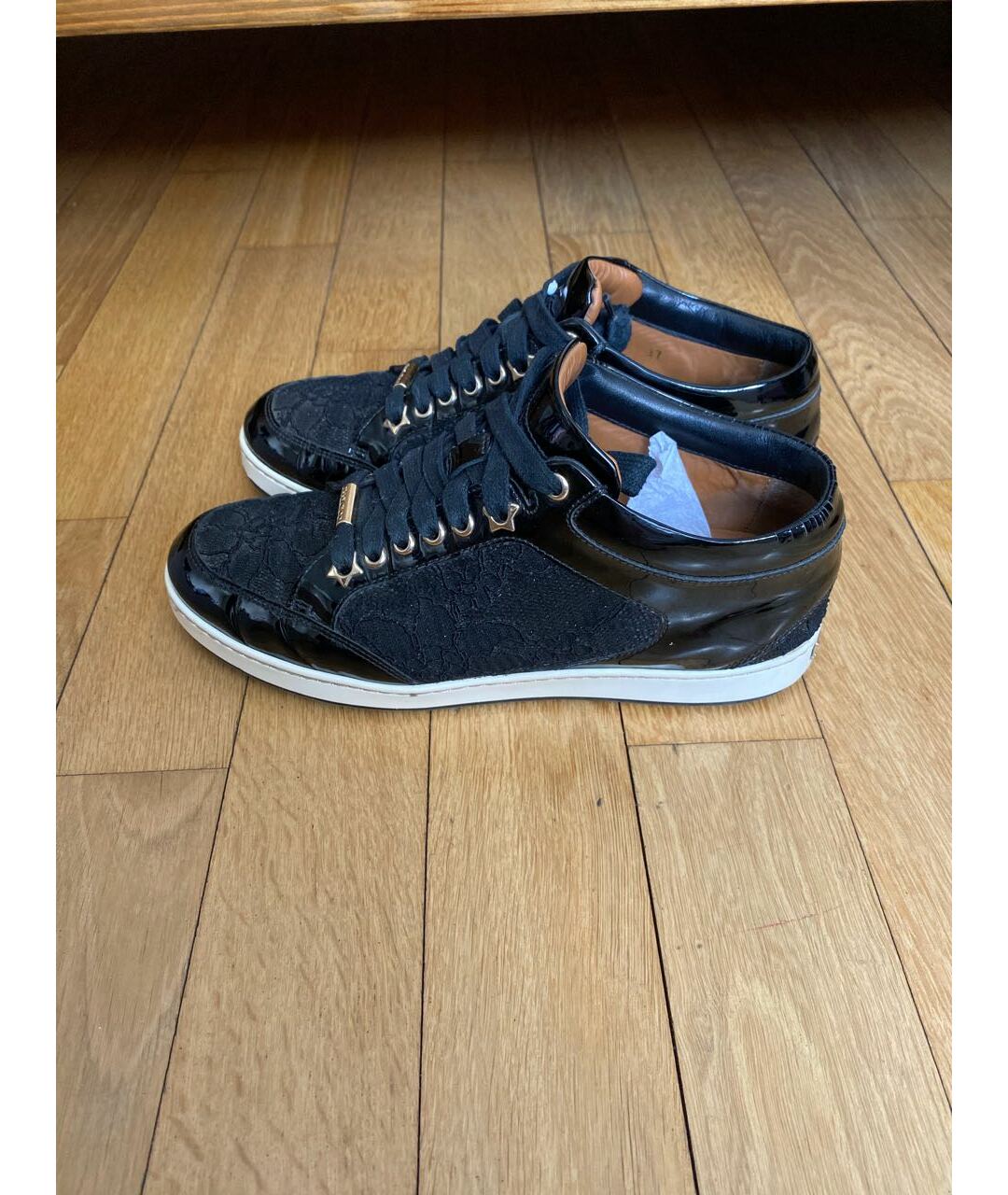 JIMMY CHOO Черные ботинки из лакированной кожи, фото 6