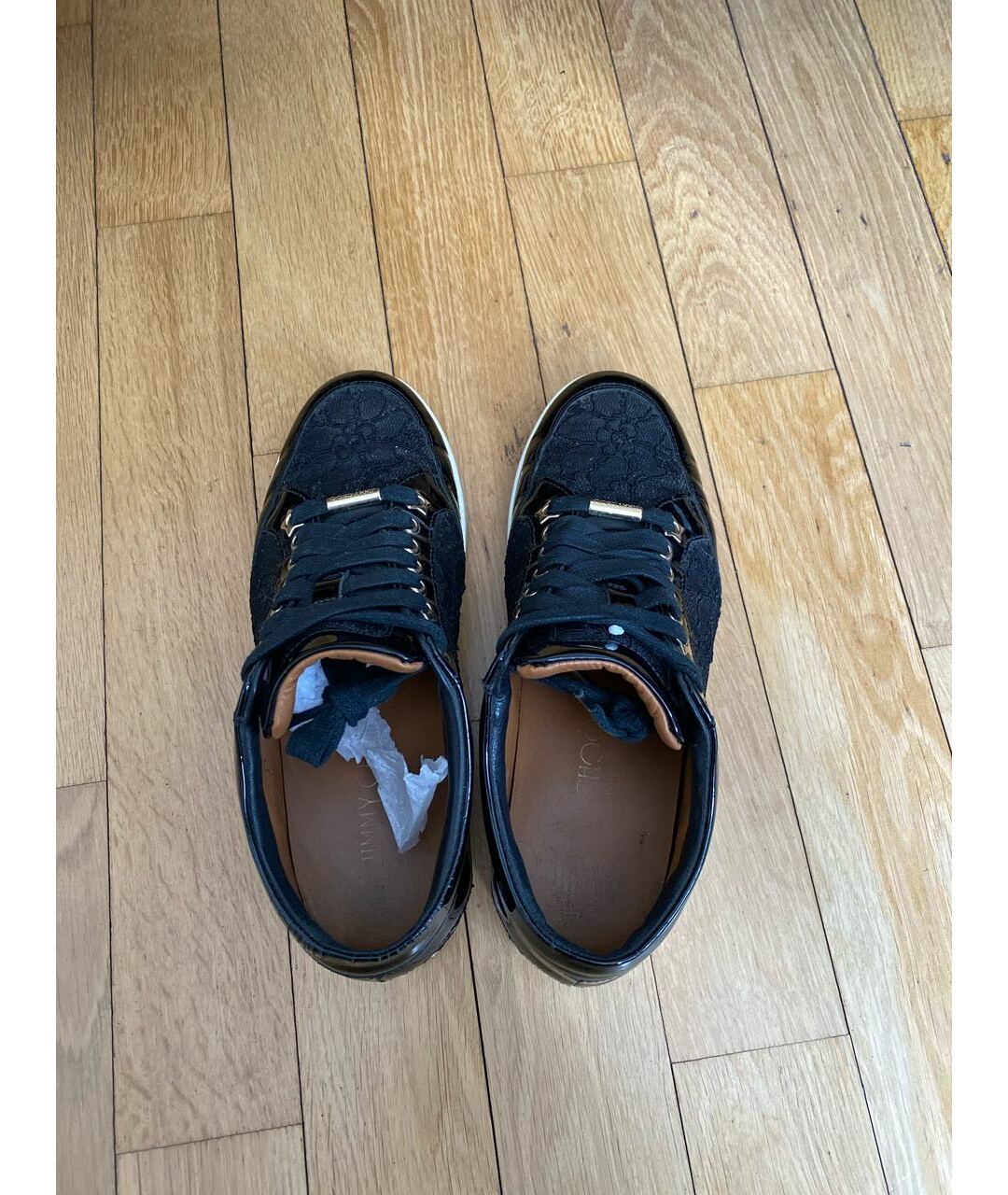 JIMMY CHOO Черные ботинки из лакированной кожи, фото 3