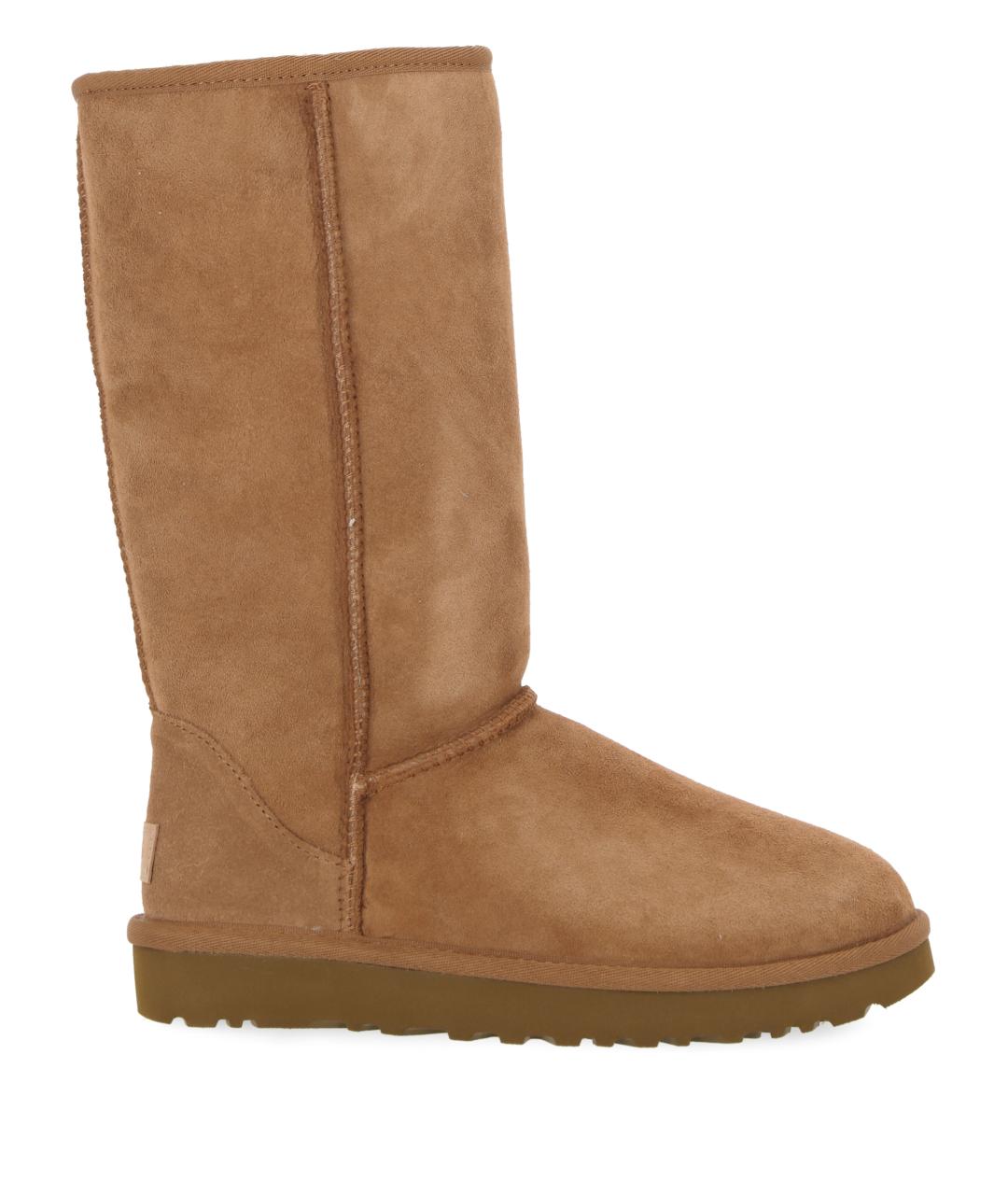 UGG AUSTRALIA Бежевые кожаные сапоги, фото 1