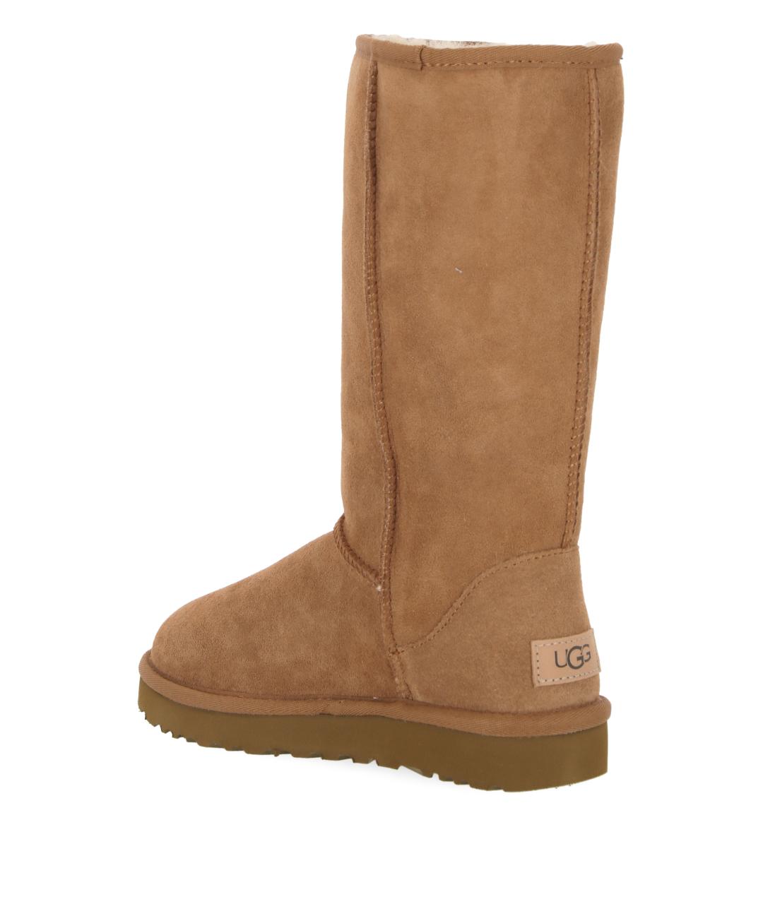 UGG AUSTRALIA Бежевые кожаные сапоги, фото 3