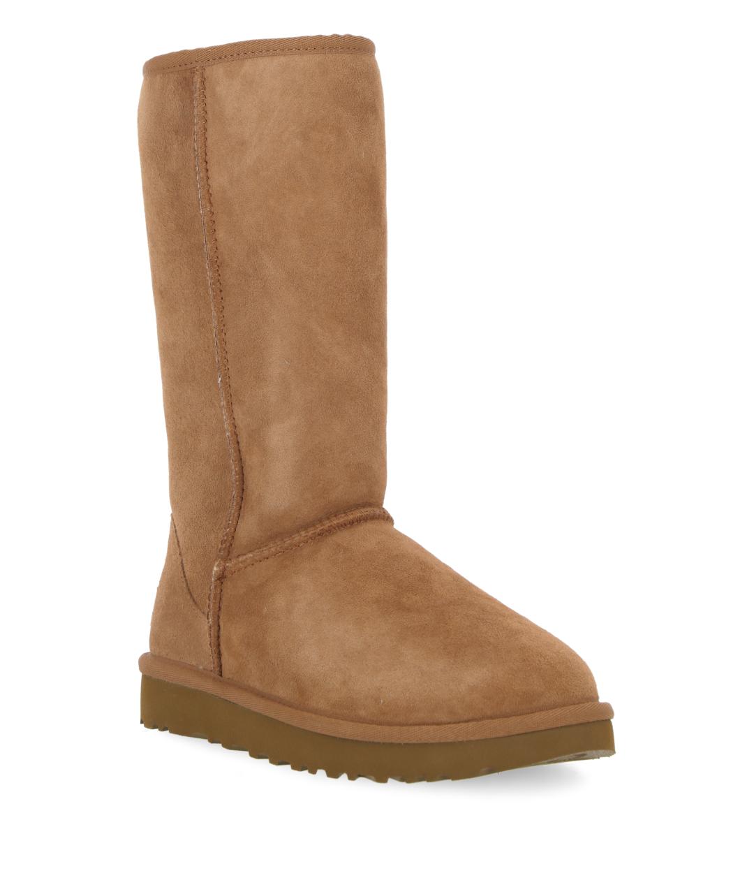 UGG AUSTRALIA Бежевые кожаные сапоги, фото 2