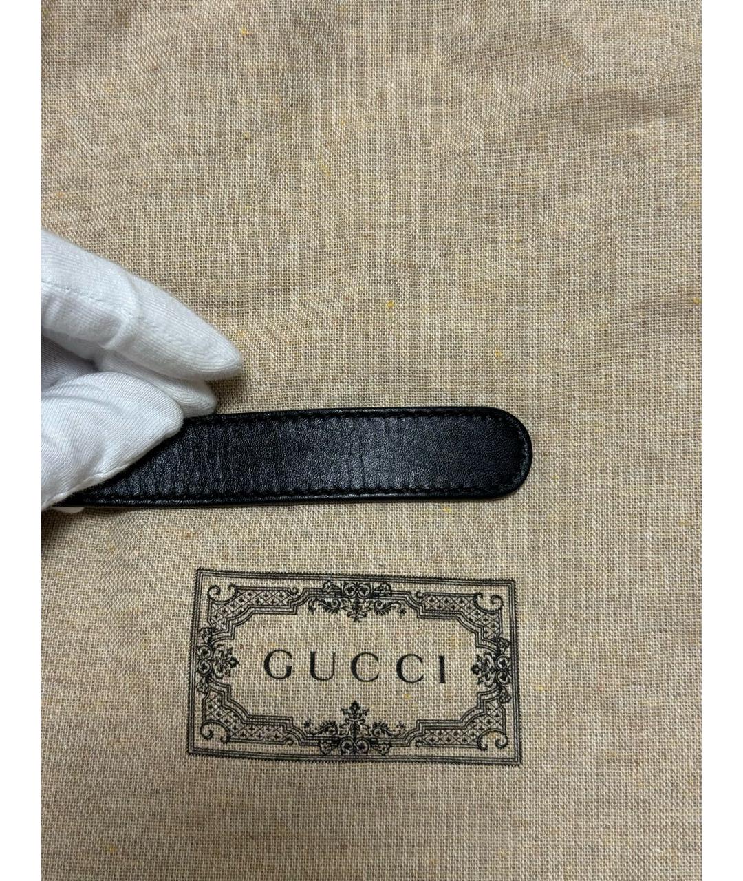 GUCCI Черный кожаный ремень, фото 5