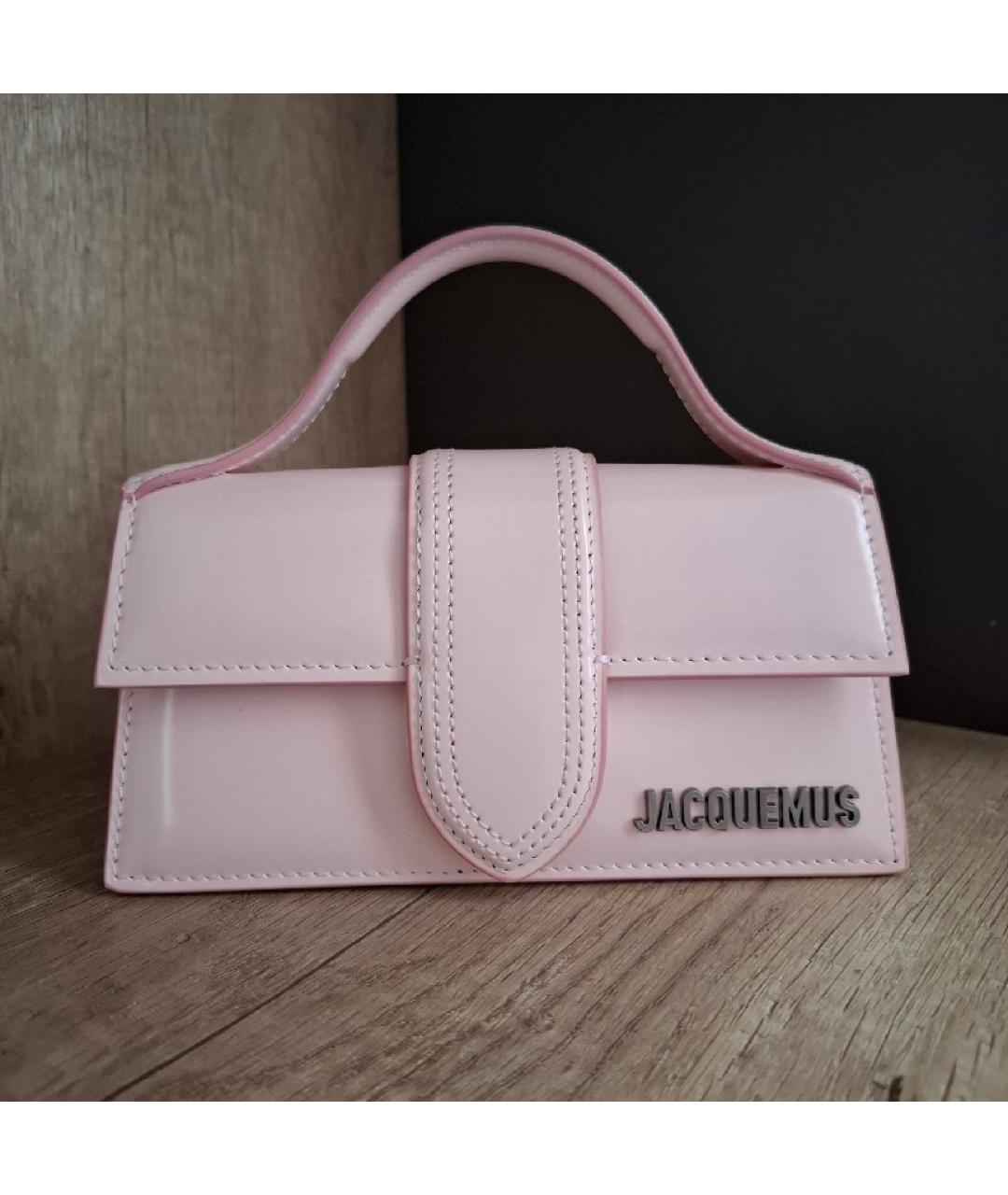 JACQUEMUS Розовая сумка через плечо из лакированной кожи, фото 8