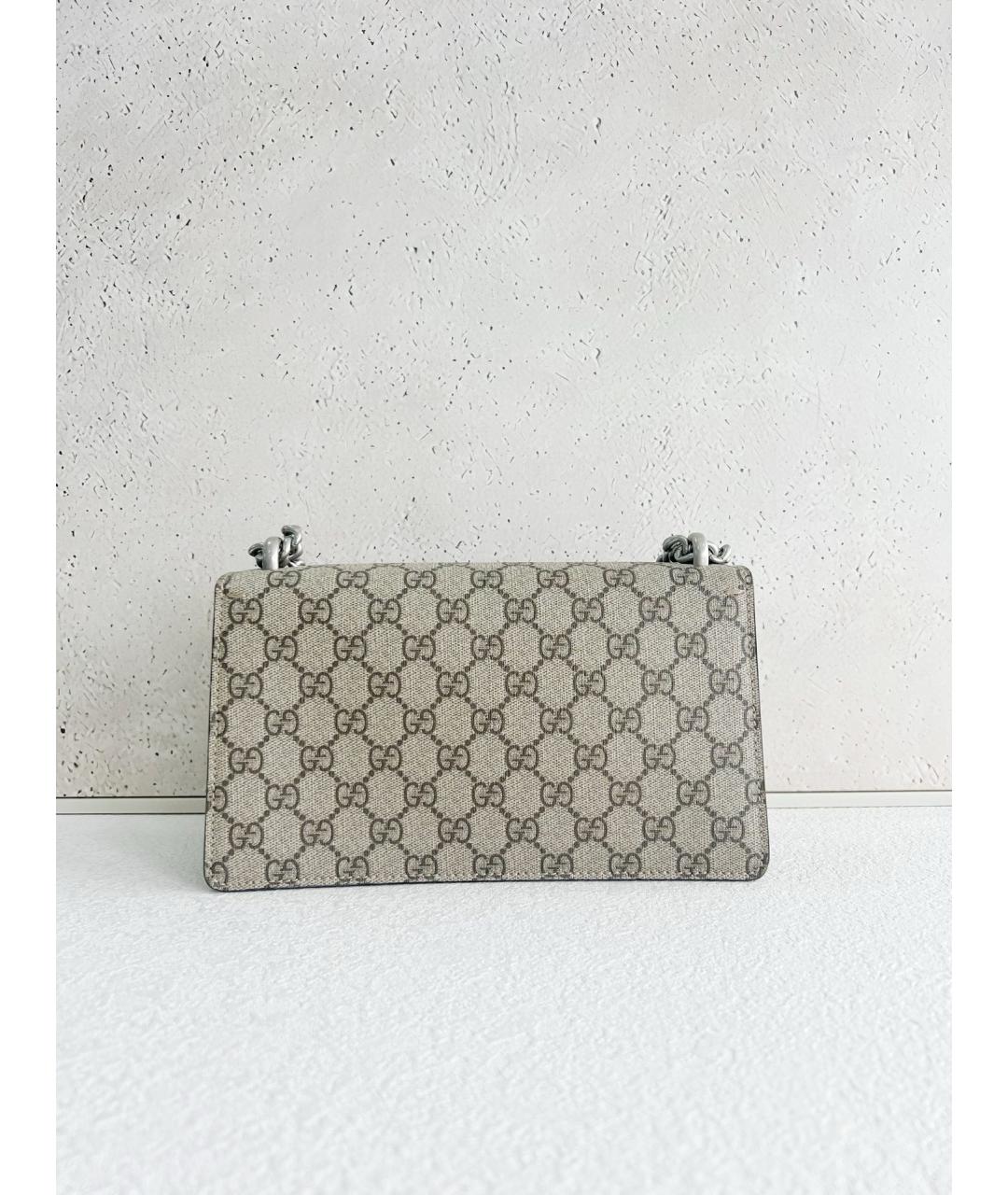 GUCCI Бежевая кожаная сумка через плечо, фото 2