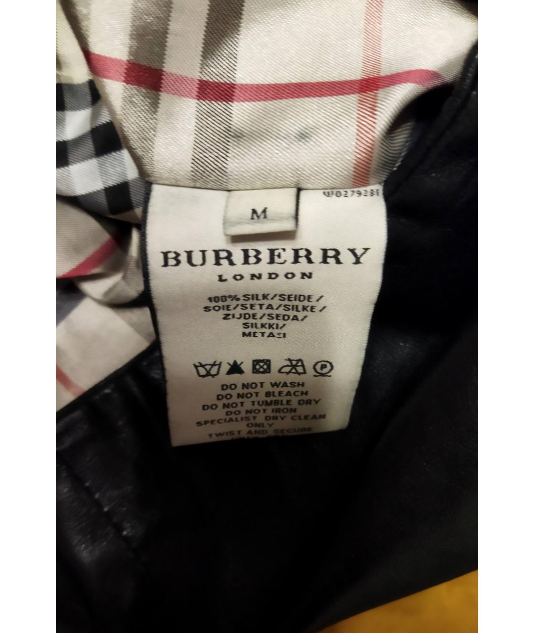 BURBERRY Черная кожаная куртка, фото 5